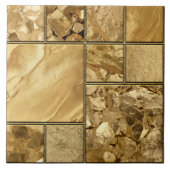 Al dat goud - geometrisch mozaïekpatroon N2 Tegeltje (Voorkant)