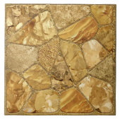 Al dat Goud - steentjes voronoi mozaïek N2 Tegeltje (Voorkant)