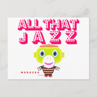 Al dat Jazz-Cute Monkey-Morocko Briefkaart