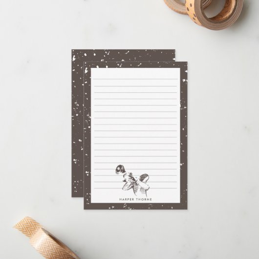 Al dat Jazz | Jazz Thgeachte Briefpapier Notitiekaartje (Voorkant / Achterkant in situ)