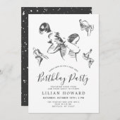 Al dat Jazz-Th-Threaded Birthday Party B/W Kaart (Voorkant / Achterkant)