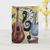 Al dat jazz Wenskaart Kaart (Gele Bloem)