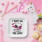 Al de liefde Valentijn Papieren Bordje (Feest)