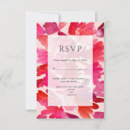 Al de Liefde Waterverf Roze RSVP-Kaart RSVP Kaartje