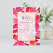Al de Liefde Waterverf Roze RSVP-Kaart RSVP Kaartje (Staand voorkant)
