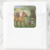 Al deel van de Fun Vierkante Sticker (Tas)