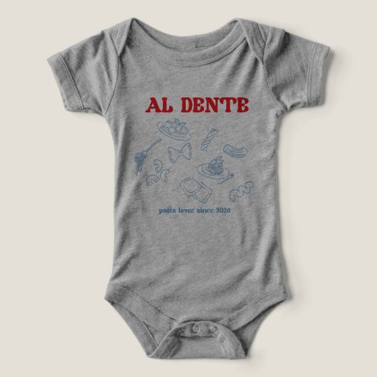 Al Dente Baby T-shirt (Design voorkant)