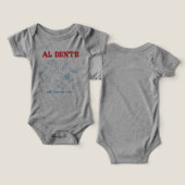 Al Dente Baby T-shirt (Ontwerp Voorkant & Achterkant)