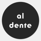 Al Dente Pasta Ronde Sticker (Voorkant)