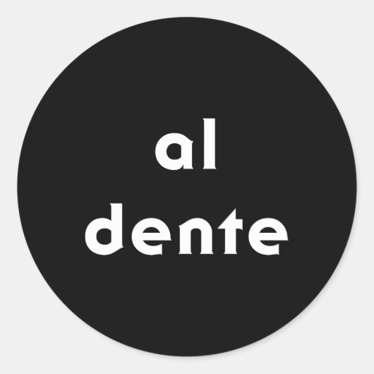 Al Dente Pasta Ronde Sticker (Voorkant)