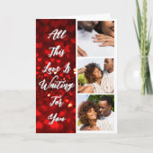 Al deze liefde wacht op je Valentijnsdag Feestdagen Kaart (Voorkant)