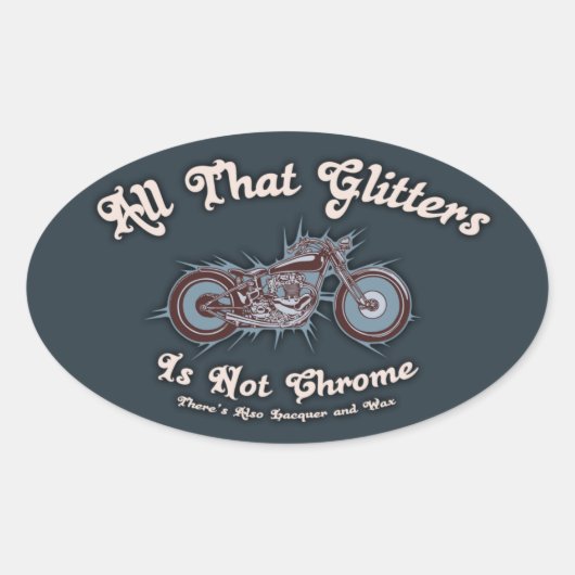 Al die glitters ovale sticker (Voorkant)