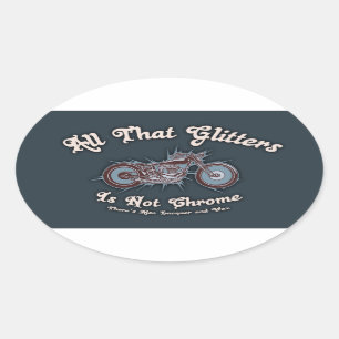 Al die glitters ovale sticker
