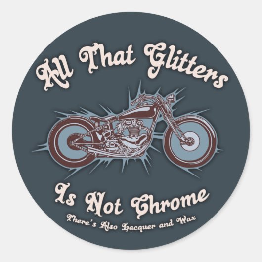 Al die glitters ronde sticker (Voorkant)