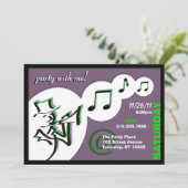 Al die jazz ~ Feest met mij! Uitnodigingen voor fe (Staand voorkant)