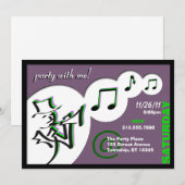 Al die jazz ~ Feest met mij! Uitnodigingen voor fe (Voorkant / Achterkant)