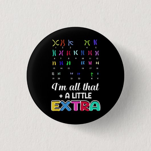 Al die kleine extra Sokken van het downsyndroom Ronde Button 3,2 Cm (Voorkant)