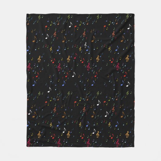 al die prachtige liedjes Musical Notes Fleece Deken (Voorkant)