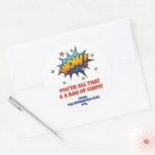 Al die zak van de schoolleraar waardering ronde sticker (Envelop)