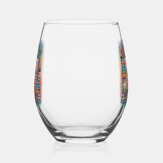 Al een meisje heeft boeken & wijn nodig wijnglas zonder voet (Rechts)