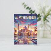 Al Fateh Grote Moskee Bahrein Briefkaart (Staand voorkant)