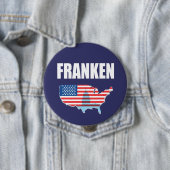 AL-FRANKEN-verkiezingsuitslag Ronde Button 4,0 Cm (In situ)
