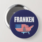 AL-FRANKEN-verkiezingsuitslag Ronde Button 4,0 Cm (Voorkant /achterkant)