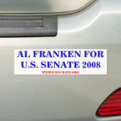 AL FRANKEN VOOR DE AMERIKAANSE SENAAT 2008 Sticker (Op auto)
