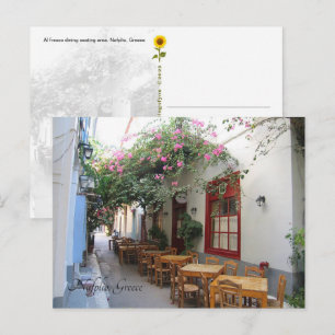 Al Fresco, Nafplio, Griekenland - ansichtkaart Briefkaart