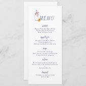 Al Fresco Wijn Lemon Blauw Wit Diner Menu (Voorkant / Achterkant)