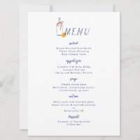 Al Fresco Wijn Lemon Blauw Wit Diner Menu