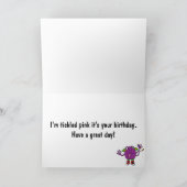 AL- Funny Tickle Monster Verjaardag Kaart (Binnen)