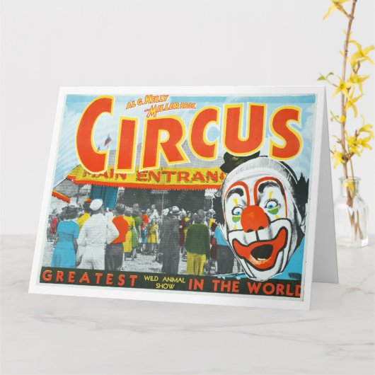 Al G. Kelly en Miller Bros. Circus grootste wereld Kaart (Gele Bloem)