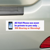 Al gebruik van de Telefoon van de Cel moet aan u s Bumpersticker (Op auto)