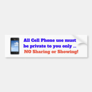 Al gebruik van de Telefoon van de Cel moet aan u s Bumpersticker