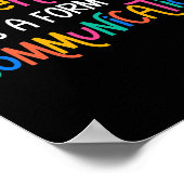 Al gedrag is een vorm van communicatie autisme Awa Poster (Hoek)