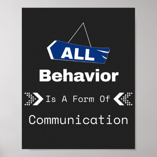 Al gedrag is een vorm van communicatie poster (Voorkant)