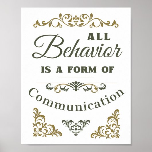 Al gedrag is een vorm van communicatie poster (Voorkant)