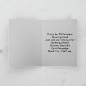 Al Gelegenheid Koningin Annes Lace Black Leather Bedankkaart (Binnen)