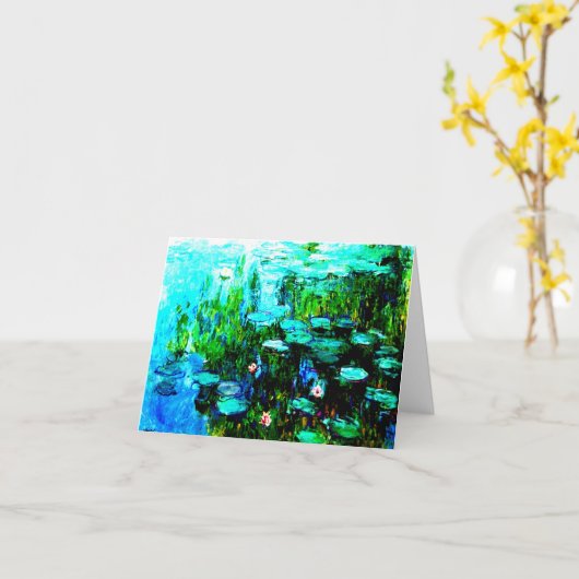 Al Gelegenheid Monet "Nympheas " Kaart (Gele Bloem)
