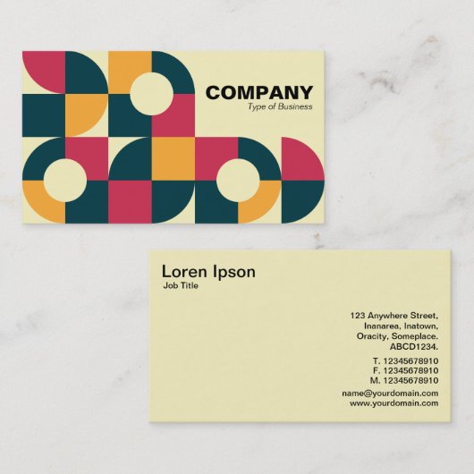 Al Geometrisch v11-Visitekaartje Visitekaartje (Voorkant / Achterkant)