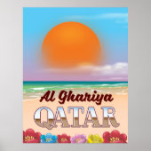 Al Ghariya Qatar strand poster (Voorkant)