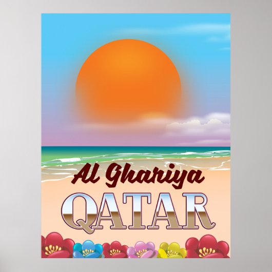 Al Ghariya Qatar strand poster (Voorkant)