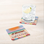 Al Ghariya Qatar strand poster Kartonnen Onderzetters (Insitu)