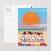 Al Ghariya Qatar strandposter Briefkaart (Voorkant / Achterkant)