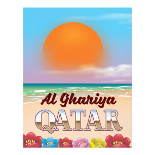 Al Ghariya Qatar strandposter Foto Afdruk