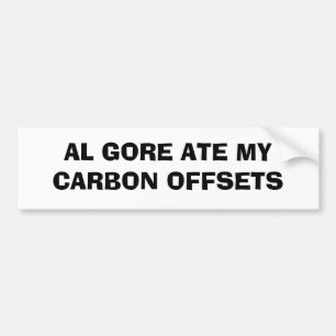 AL GORE ATE MY CARBON OFFSET BUMPERSTICKER