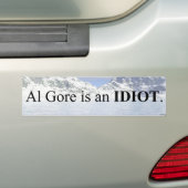 Al Gore is een idioot Bumpersticker (Op auto)