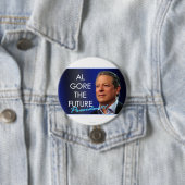 Al Gore The Future President pin 3 Ronde Button 7,6 Cm (In situ)