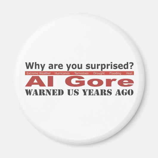 Al Gore waarschuwde ons Magneet (Voorkant)